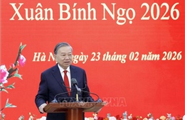 Tổng Bí thư Tô Lâm chúc Tết cán bộ, công chức Văn phòng Trung ương Đảng