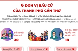 6 đơn vị bầu cử của thành phố Cần Thơ