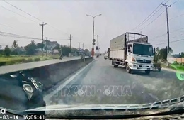 Xử phạt nặng tài xế ô tô tải đi ngược chiều trên Quốc lộ 22