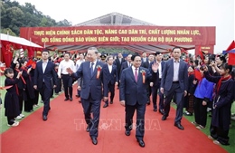 Tổng Bí thư và Thủ tướng dự Lễ khởi công, động thổ đồng loạt các trường nội trú liên cấp biên giới