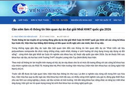 Viện Hóa học khẳng định không liên quan đến dự án đạt giải Nhất Cuộc thi nghiên cứu khoa học 