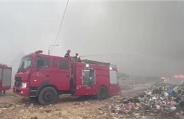 Cháy tại bãi rác lớn nhất Nghệ An