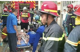 Vụ sập nhà 4 tầng  tại TP Hồ Chí Minh: Nạn nhân dập phổi phải thở máy