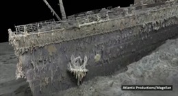 Lần đầu công bố bản chụp 3D đầy đủ về con tàu Titanic huyền thoại bị đắm ở Đại Tây dương