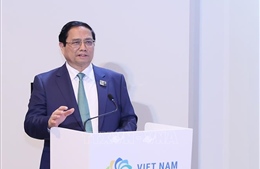 Thủ tướng Chính phủ Phạm Minh Chính chủ trì sự kiện &#39;Huy động tài chính thực hiện cam kết của Việt Nam về biến đổi khí hậu&#39;