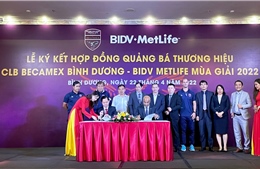 BIDV Metlife chính thức trở thành nhà tài trợ của đội bóng Becamex bình dương