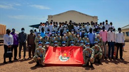 Lực lượng mũ nồi xanh Việt Nam tổ chức hoạt động quân - dân kết hợp tại Nam Sudan