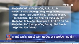 Sẽ cắt nước ở 8 quận, huyện của TP Hồ Chí Minh
