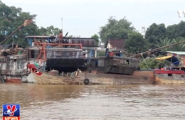 Bắt giữ 3 thuyền bơm hút cát trái phép trên sông Đồng Nai