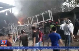 Cháy xưởng sản xuất bàn ghế nhựa tại Thừa Thiên - Huế