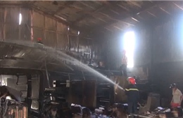 Cháy lớn tại xưởng in bao bì ở Lạng Sơn