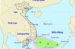 Xuất hiện áp thấp nhiệt đới, cảnh báo mưa dông trên Biển Đông