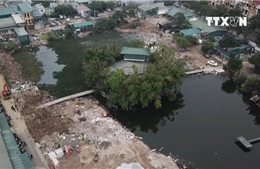 Cưỡng chế tháo dỡ công trình lấn chiếm hồ Đầm Bông