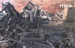 Cháy lớn thiêu rụi xưởng sơn đồ gỗ ở Đồng Nai