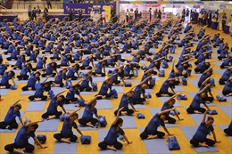 500 mẹ bầu tập yoga xác lập kỷ lục lớn nhất Việt Nam