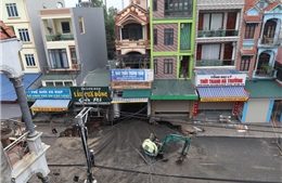 Hà Nội: Cơ bản hoàn thành việc khắc phục sự cố sụt lún đất tại xã Quảng Bị