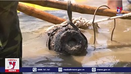 Quảng Trị: Phát hiện quả bom 230kg còn ngòi nổ dưới lòng sông Thạch Hãn