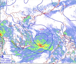 Thời tiết ngày 22/9: Trung Bộ, Tây Nguyên và Nam Bộ có mưa lớn diện rộng