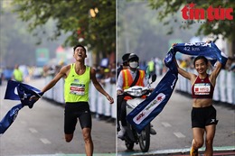 Trịnh Quốc Lượng, Nguyễn Thị Oanh vô địch Giải VPBank Hanoi Marathon 2022