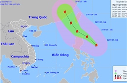 Thời tiết ngày 25/7: Bão Doksuri có khả năng mạnh lên ở mức siêu bão, biển động dữ dội