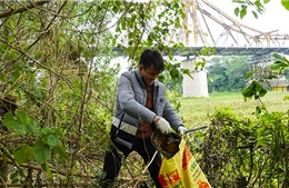 Biến bãi rác thành khu vui chơi sinh thái bên cầu Long Biên
