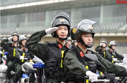 Cảnh sát cơ động diễu hành, biểu dương lực lượng trong lễ kỷ niệm 50 năm Ngày truyền thống