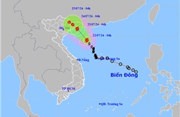 Thời tiết ngày 22/7: Bão số 2 mạnh cấp 9 di chuyển theo hướng Tây Bắc