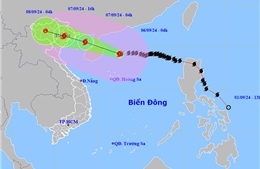 Thời tiết ngày 6/9: Bão số 3 (bão Yagi) mạnh cấp 16, di chuyển theo hướng Tây