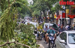 Hà Nội giao thông khó khăn do hậu quả của bão số 3