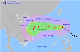 Thời tiết ngày 24/10: Bão Trà Mi mạnh cấp 10, di chuyển theo hướng Tây Tây Bắc