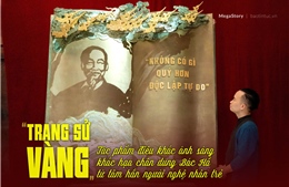 &#39;Trang sử vàng&#39; – Tác phẩm điêu khắc ánh sáng khắc họa chân dung Bác Hồ