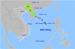 Thời tiết ngày 26/6: Áp thấp nhiệt đới trên Biển Đông gây mưa lớn diện rộng
