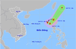 Thời tiết ngày 24/7: Bão số 4 giật cấp 11 trên khu vực Bắc Biển Đông