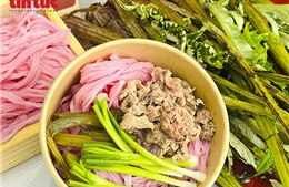 Phở Atiso Đà Lạt – Sắc hồng tím quyến rũ giữa Hội chợ Mùa Thu 2025