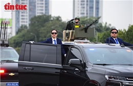 Lực lượng công an diễn tập phương án bảo vệ Đại hội XIV của Đảng tại Hà Nội