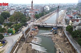 Đẩy nhanh cải tạo hạ lưu sông Kim Ngưu, tăng năng lực thoát nước cho Thủ đô