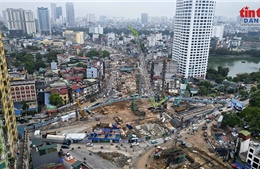 Thi công ga S3 metro số 5 nút giao Nguyễn Chí Thanh