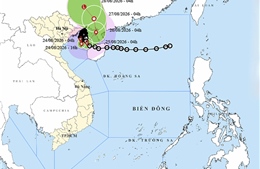 Thời tiết ngày 24/8: Bão số 4 mạnh cấp 9, gây mưa đặc biệt lớn tại Đông Bắc Bộ