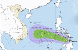 Thời tiết ngày 25/11: Không khí lạnh tăng cường, áp thấp nhiệt đới hướng vào Biển Đông, biển động mạnh