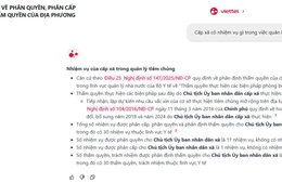 Trợ lý ảo Cán bộ công chức: Hỗ trợ tra cứu thẩm quyền chính quyền 2 cấp 