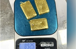 Hải quan chuyển hồ sơ sang công an vụ hành khách mang 3 miếng nghi là vàng 