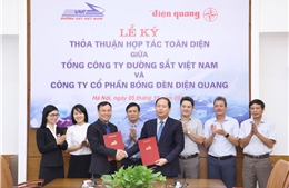Tổng công ty đường sắt Việt Nam ký thỏa thuận hợp tác với Điện Quang