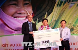 Trao giải thưởng 100.000 USD cho sản xuất lúa giảm phát thải khí nhà kính