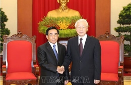Tổng Bí thư Nguyễn Phú Trọng tiếp Đoàn đại biểu cấp cao Đảng, Nhà nước Lào