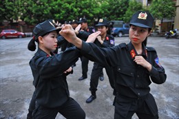 Hình ảnh đẹp trong tập luyện của các nữ chiến sĩ CSCĐ tỉnh Ninh Bình