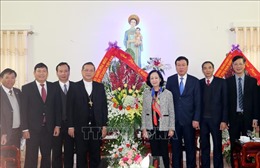 Trưởng ban Dân vận Trung ương thăm, chúc mừng Giáng sinh Giáo phận Bùi Chu