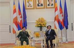 Thủ tướng Campuchia Samdech Techo Hun Sen tiếp Đại tướng Ngô Xuân Lịch