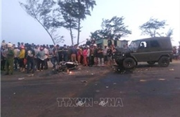 Xe máy đối đầu xe jeep, 2 người tử vong tại chỗ