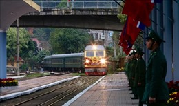 Đoàn tàu hỏa đặc biệt đã vào ga Đồng Đăng, chuẩn bị đưa Chủ tịch Triều Tiên Kim Jong-un về nước