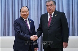 Thủ tướng Nguyễn Xuân Phúc gặp gỡ Tổng thống Tajikistan